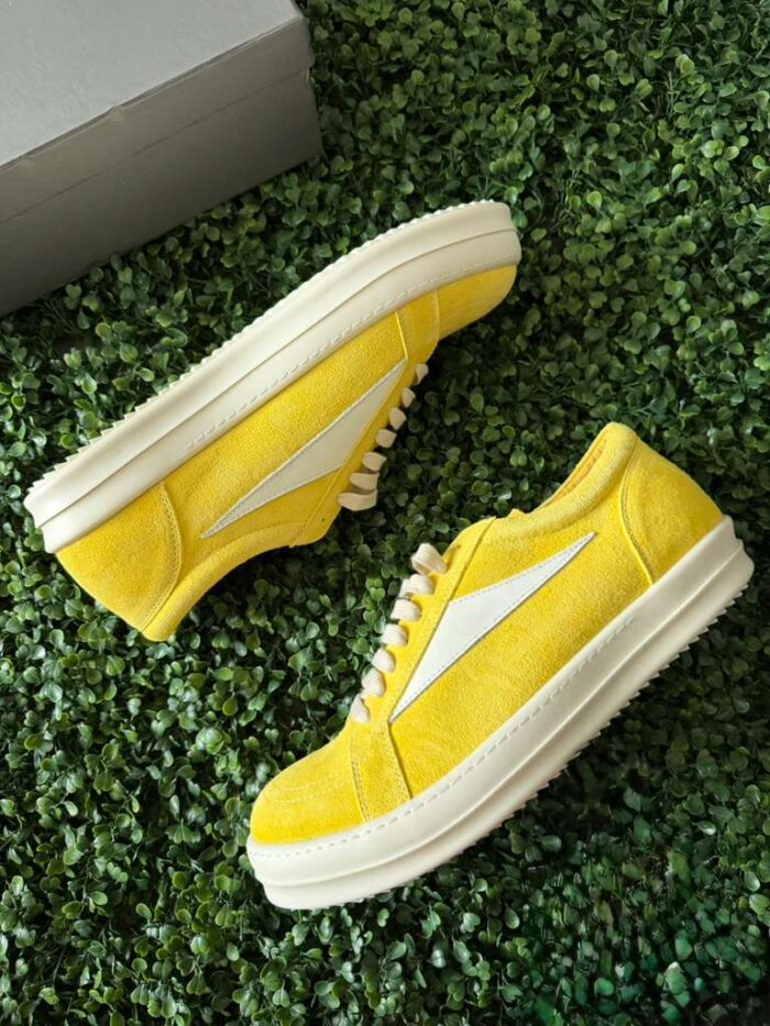 Rick Owens Porterville Vintage Low ( Lemon ) Size: 12M