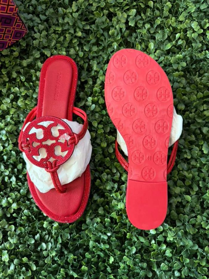Tory Burch Sandals ( Red Crystal ) Size: 9W